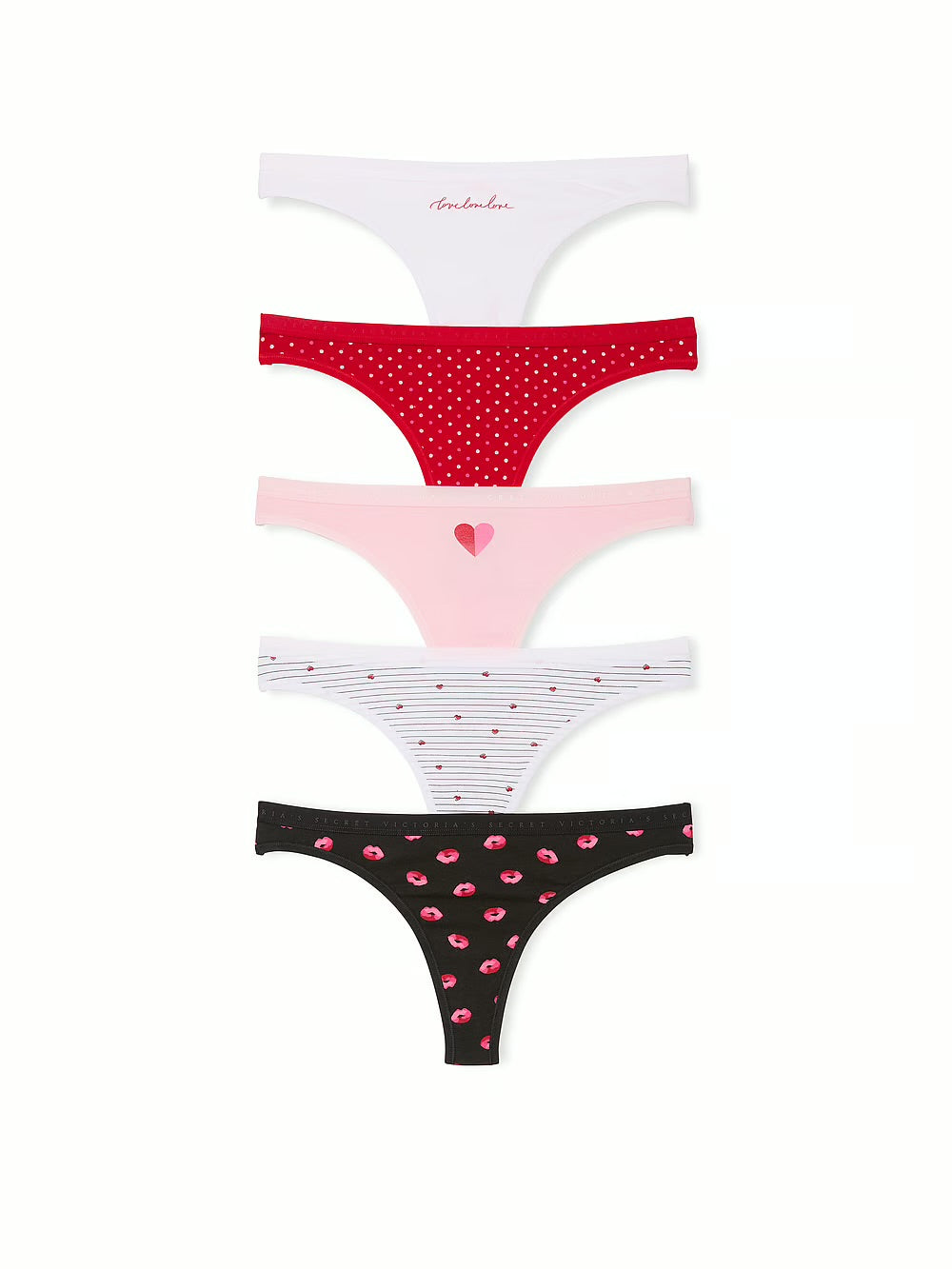 Victoria's Secret 5-Pack Stretch Cotton Thong Panties