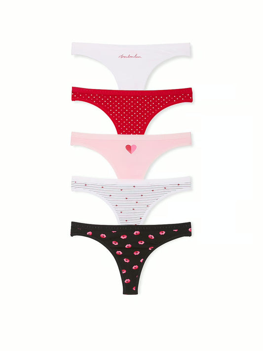 Victoria's Secret 5-Pack Stretch Cotton Thong Panties